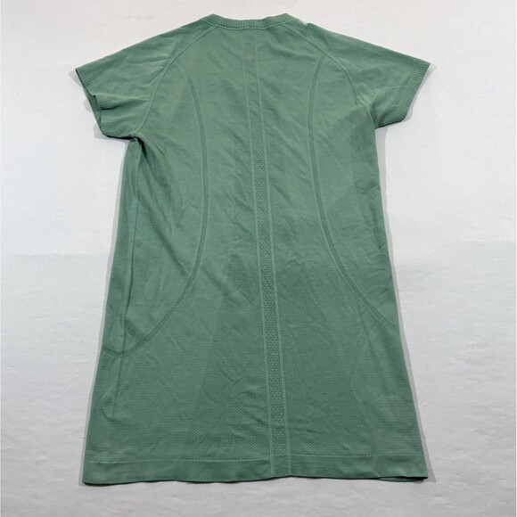 Lululemon Swiftly Tech Short Sleeve Shirt Hip Length Sea Green Gym Yoga Sz 10 - Picture 7 of 10